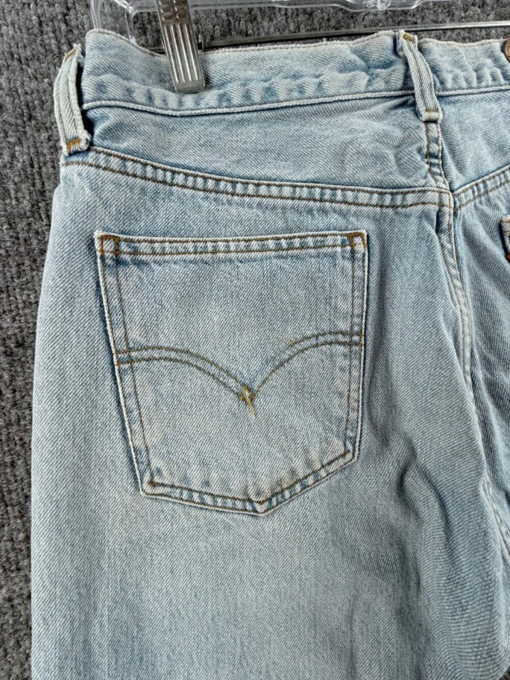 VTG Levis Orange Tab 641 Button Fly Jort Blue 32 Shorts Tunisia Denim ACTL 31x10